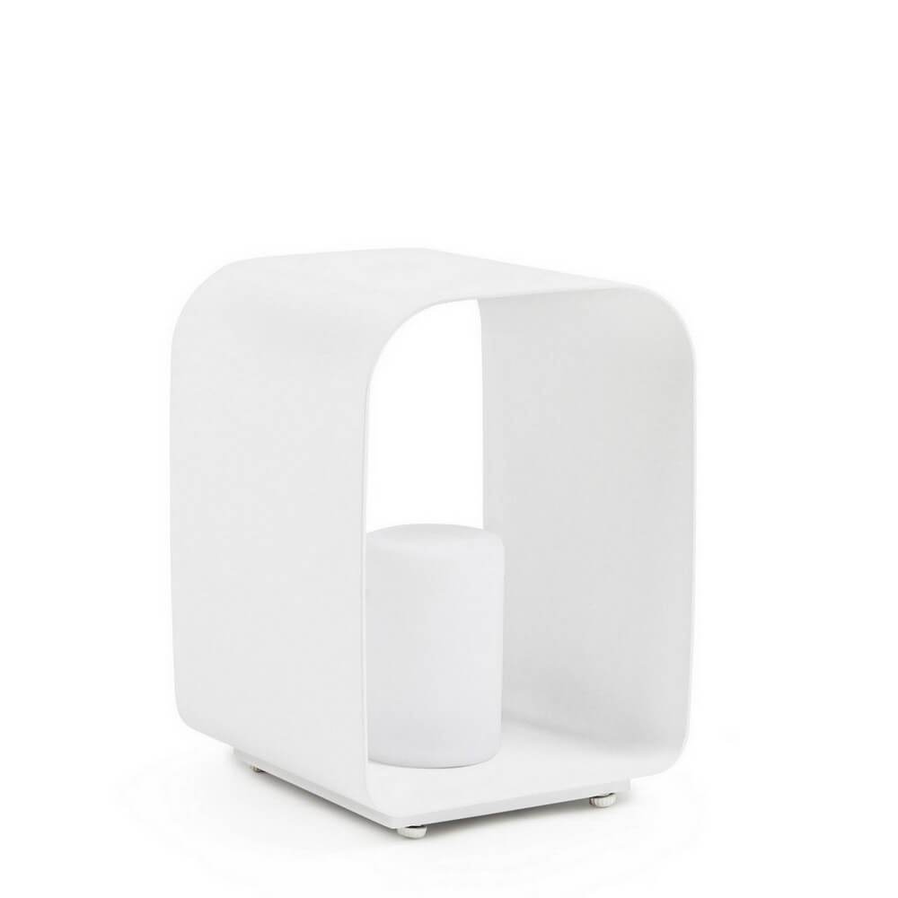Lampada LED da Esterno con Portacandela in Alluminio Bianco H35 - ADVENTURE