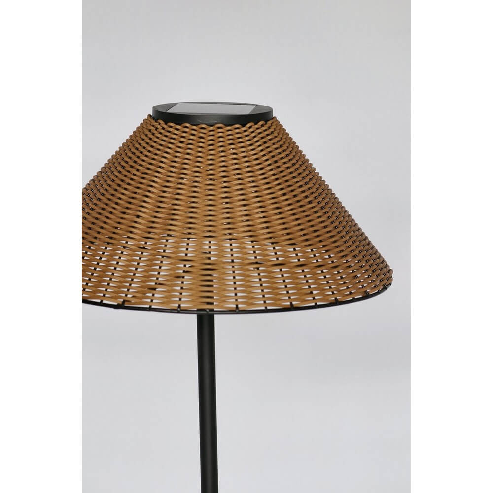 Lampada Piantana Solare LED con Paralume Effetto Rattan - TRANQUIL