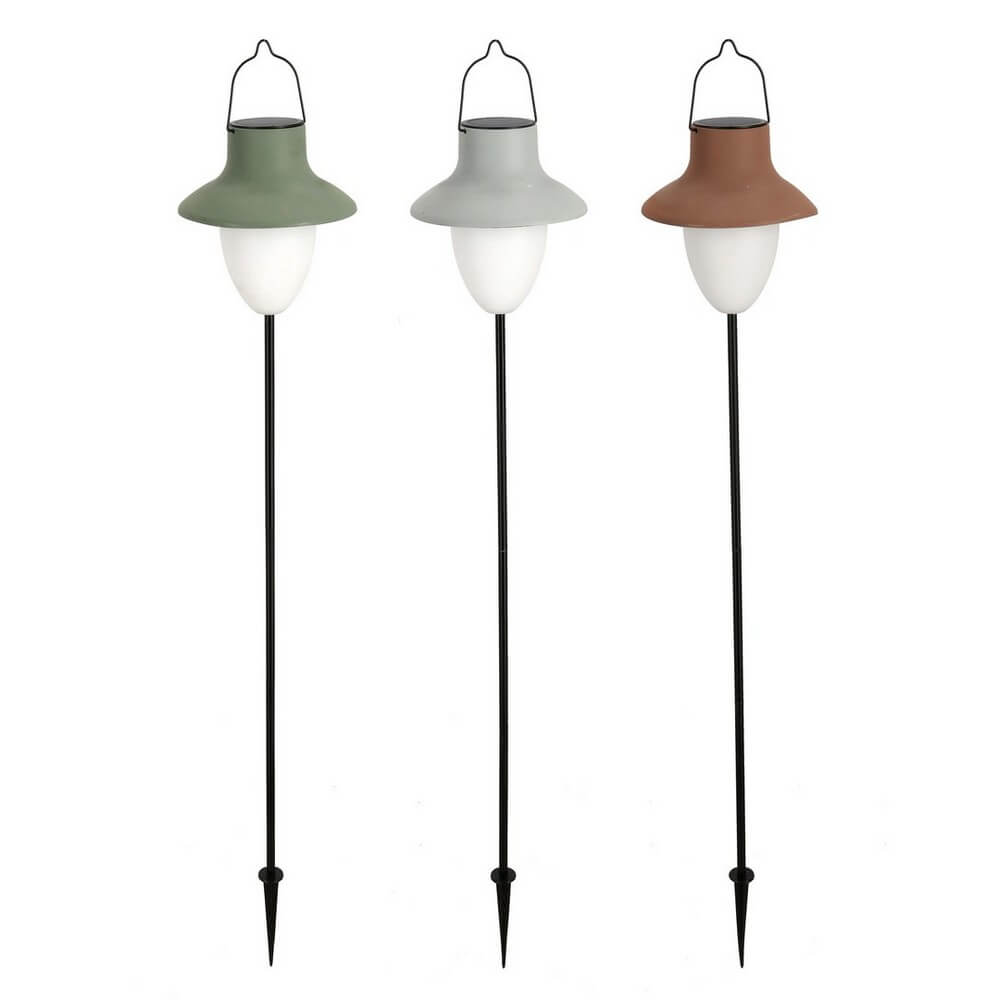 Lanterna Solare da Giardino con Picchetto in Acciaio LED H113 - NORIKO