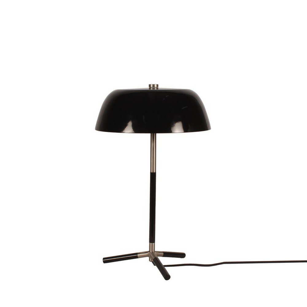 Lampada da Tavolo in Metallo Nero con Base a Croce H46 - SIMOR