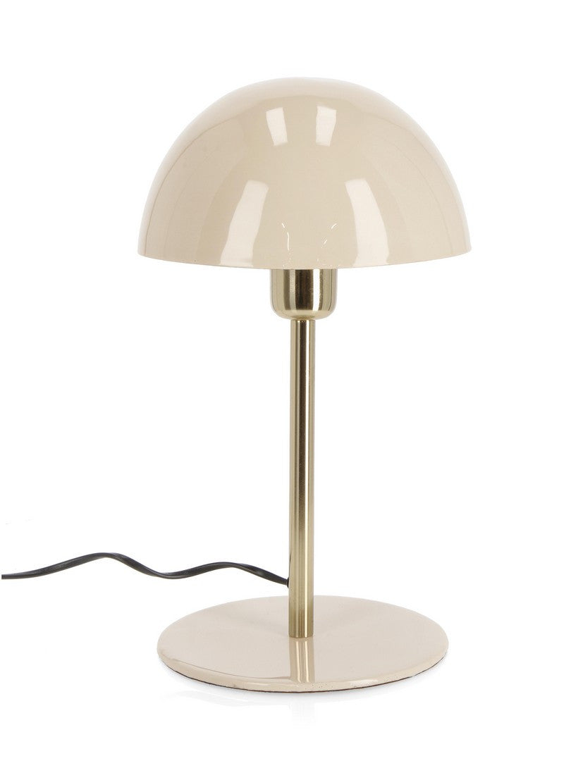 Lampada da Tavolo a Fungo in Metallo Beige Stile Retrò H36 - CAMPBELL