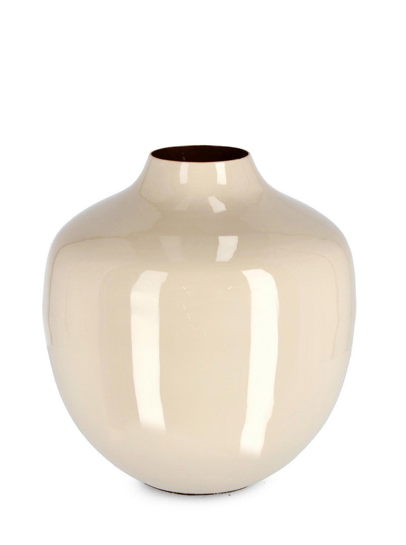 Vaso Decorativo Rotondo in Metallo Smaltato - CAMPBELL