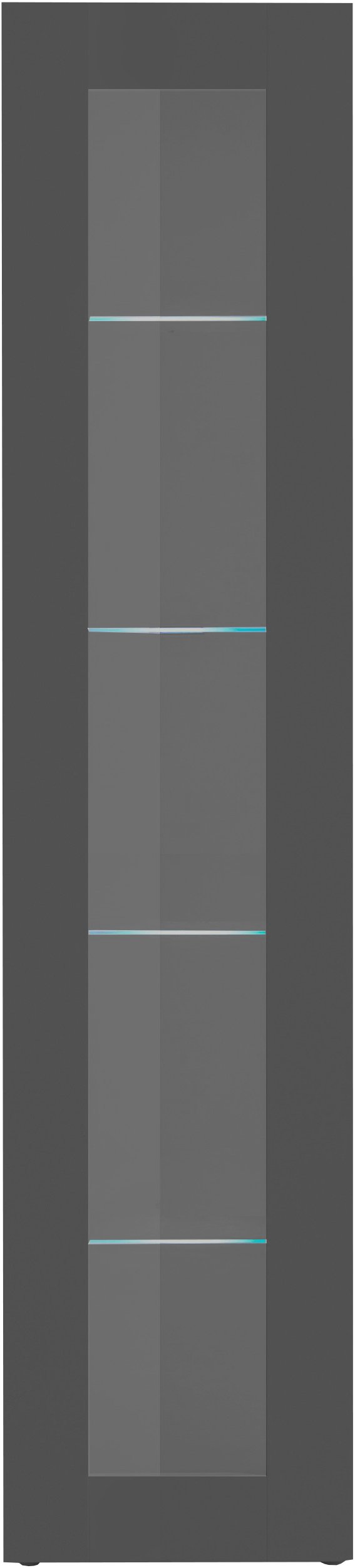 Vetrina ECHO antracite opaco frontale con due ante in vetro a tutta altezza #colore_Antracite Opaco
