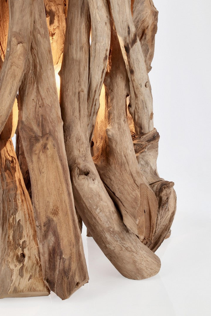 Piantana da Terra in Legno di Teak Riciclato Naturale 180 cm - ANANYA
