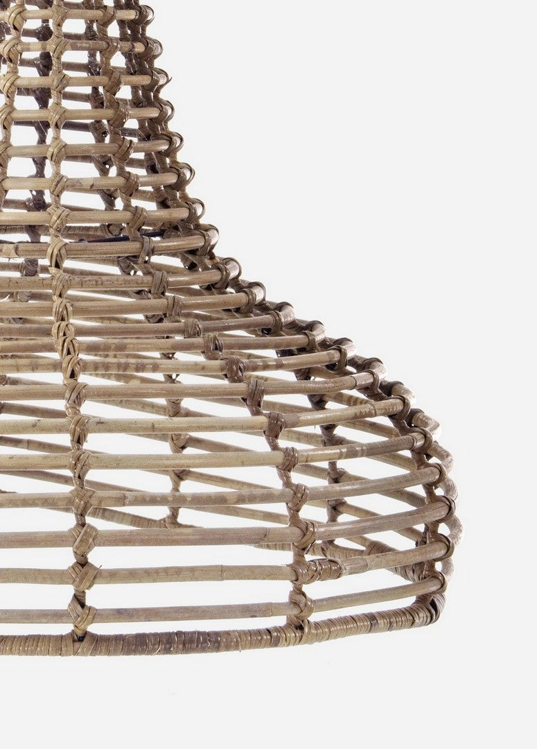 Paralume a sospensione in rattan intrecciato stile boho naturale - MEI-HAN