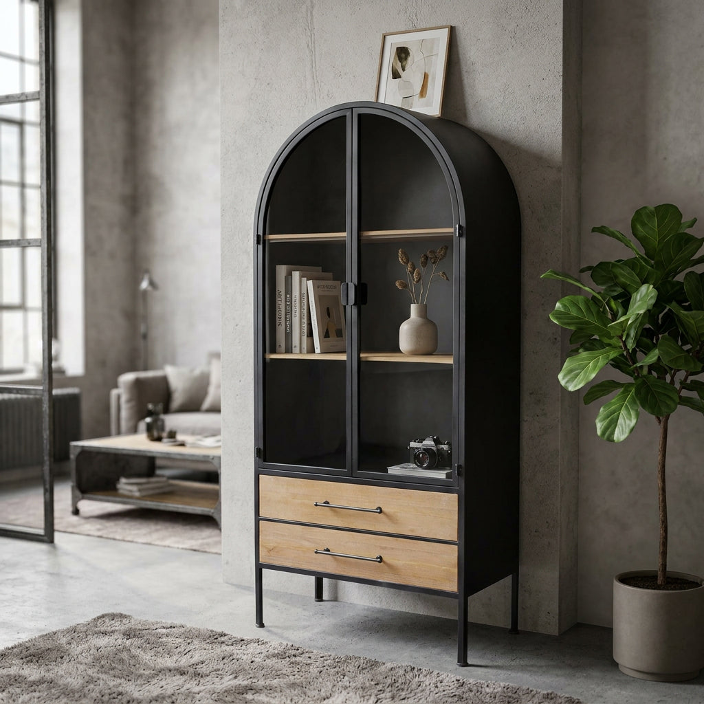 vetrina_industrial_con_due_cassetti_in_acciaio_legno_cm_180x64x82__hand
