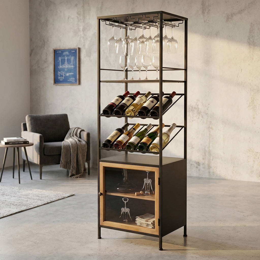 scaffale_per_bottiglie_e_calici_in_acciaio_legno_cm_39x50x165__wine