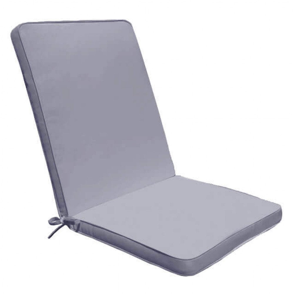 Cuscino MEDIO grigio con bordi grigio scuro ad angolo tra schienale e seduta, su sfondo bianco #colore_Grigio
