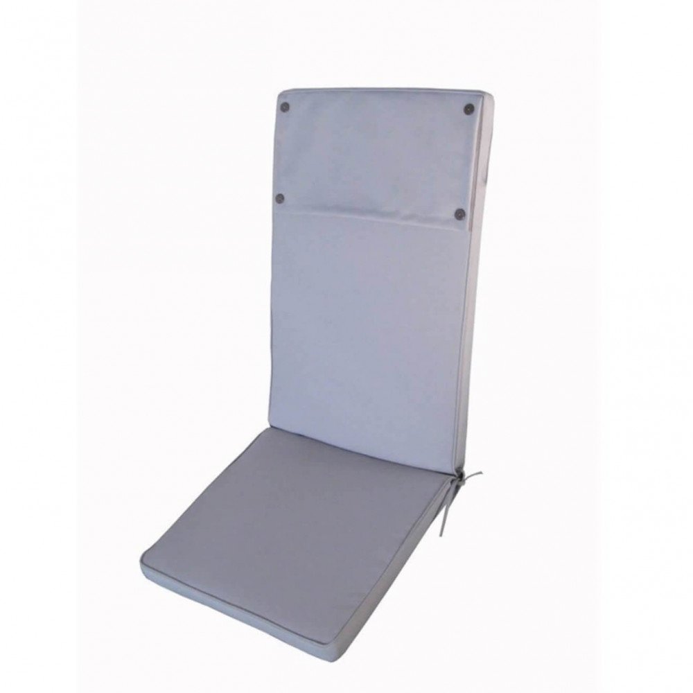 Cuscino ALTO 115 grigio su fondo bianco, tasca e laccio sullo schienale #colore_Grigio