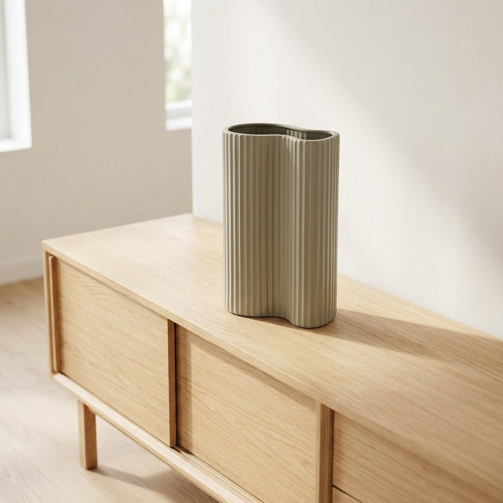Vaso da Interno in Ceramica Ondulata - FRANKFURT
