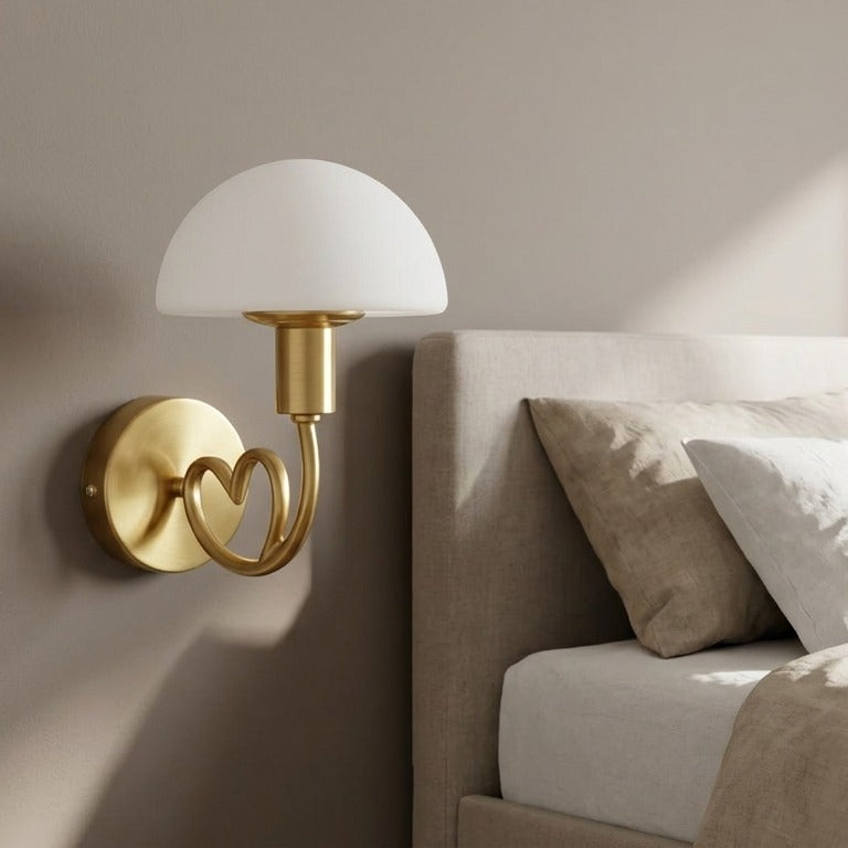 Applique da Parete con Paralume in Vetro - LOVY