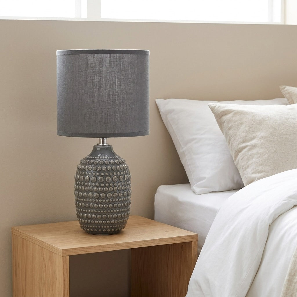 Lampada da comodino con base a puntini in rilievo moderna - POINTS