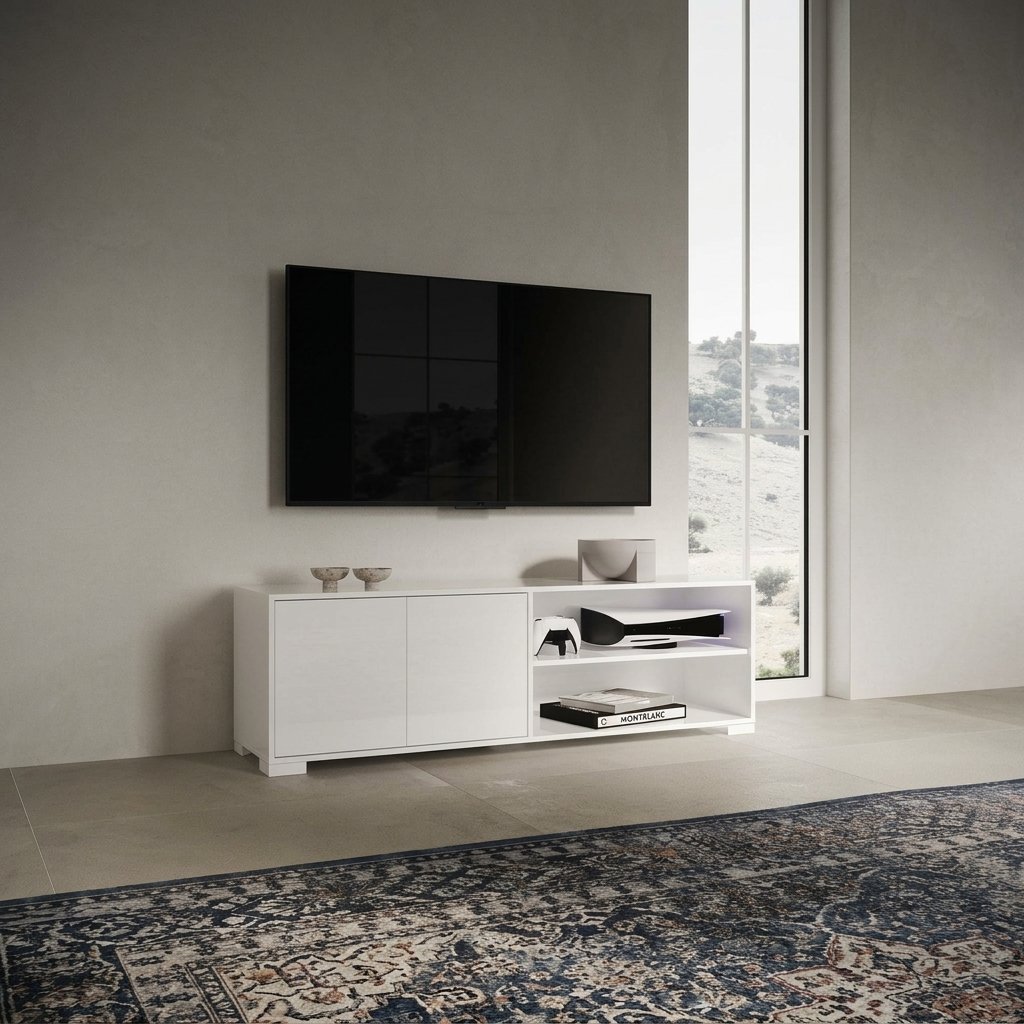 Porta TV con Ante e Vani a Giorno - LUMINA