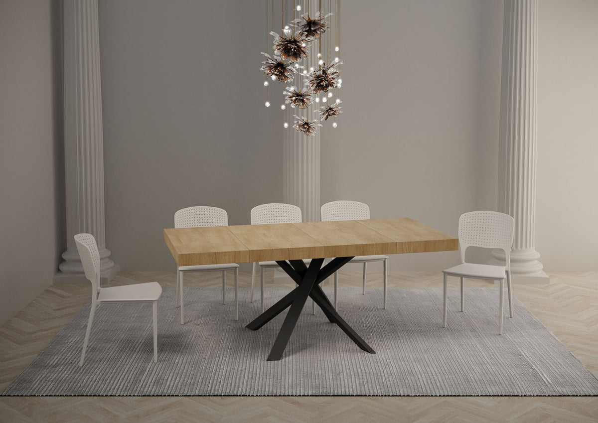 Tavolo CLERK PREMIUM quercia natura allungato con giunzione visibile #colore_Quercia Natura