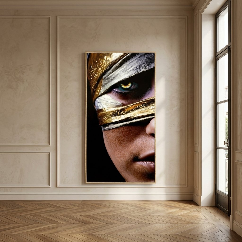 Quadro su Tela Laccata con Cornice in Legno - NAIROBI