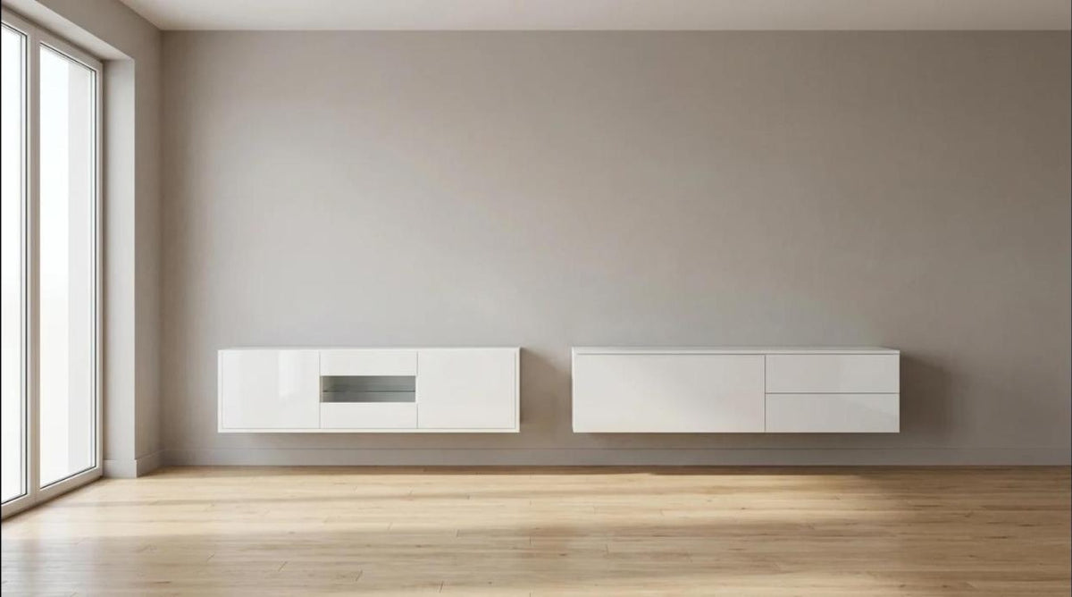 Mobile TV sospeso: altezza, misure e come sceglierlo - idee con prodotti Kery