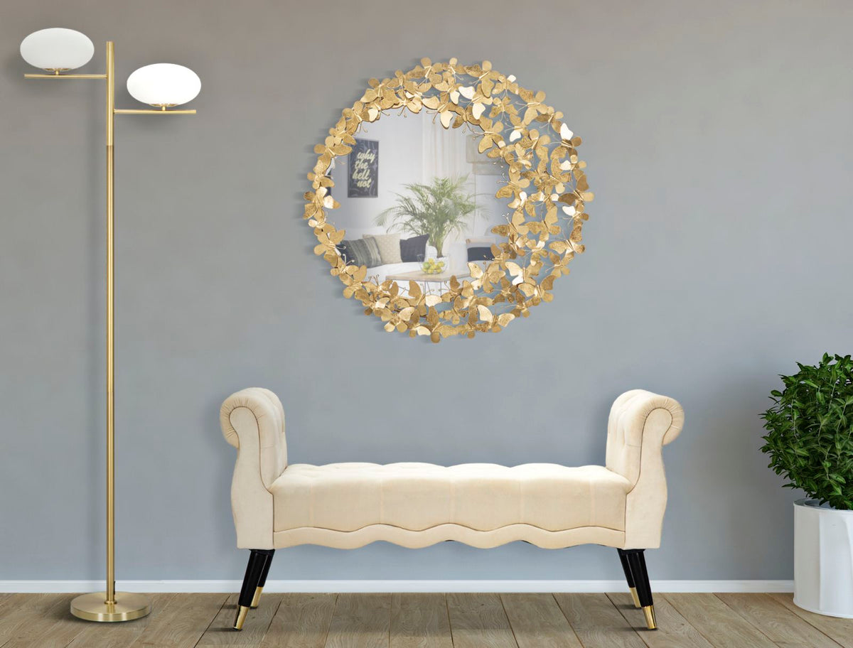 specchio_rotondo_da_parete_con_cornice_dorata_e_farfalle__glamutterfly_wind