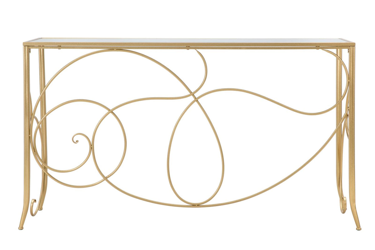 console_in_metallo_dorato_e_piano_in_vetro_specchio_140x40x80__art