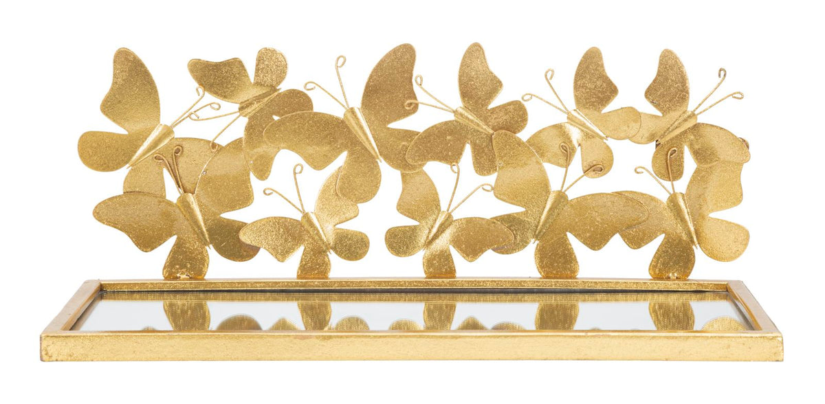 coppia_comodini_mensola_parete_metallo_dorato_vetro_specchio_farfalle__butterfliesoppia