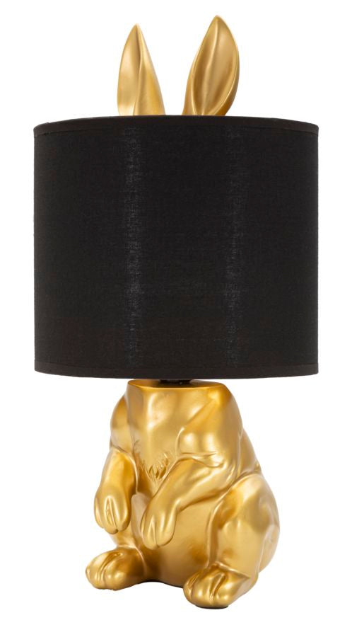 lampada_da_tavolo_coniglio_dorato_paralume_in_tessuto_nero__coniglio