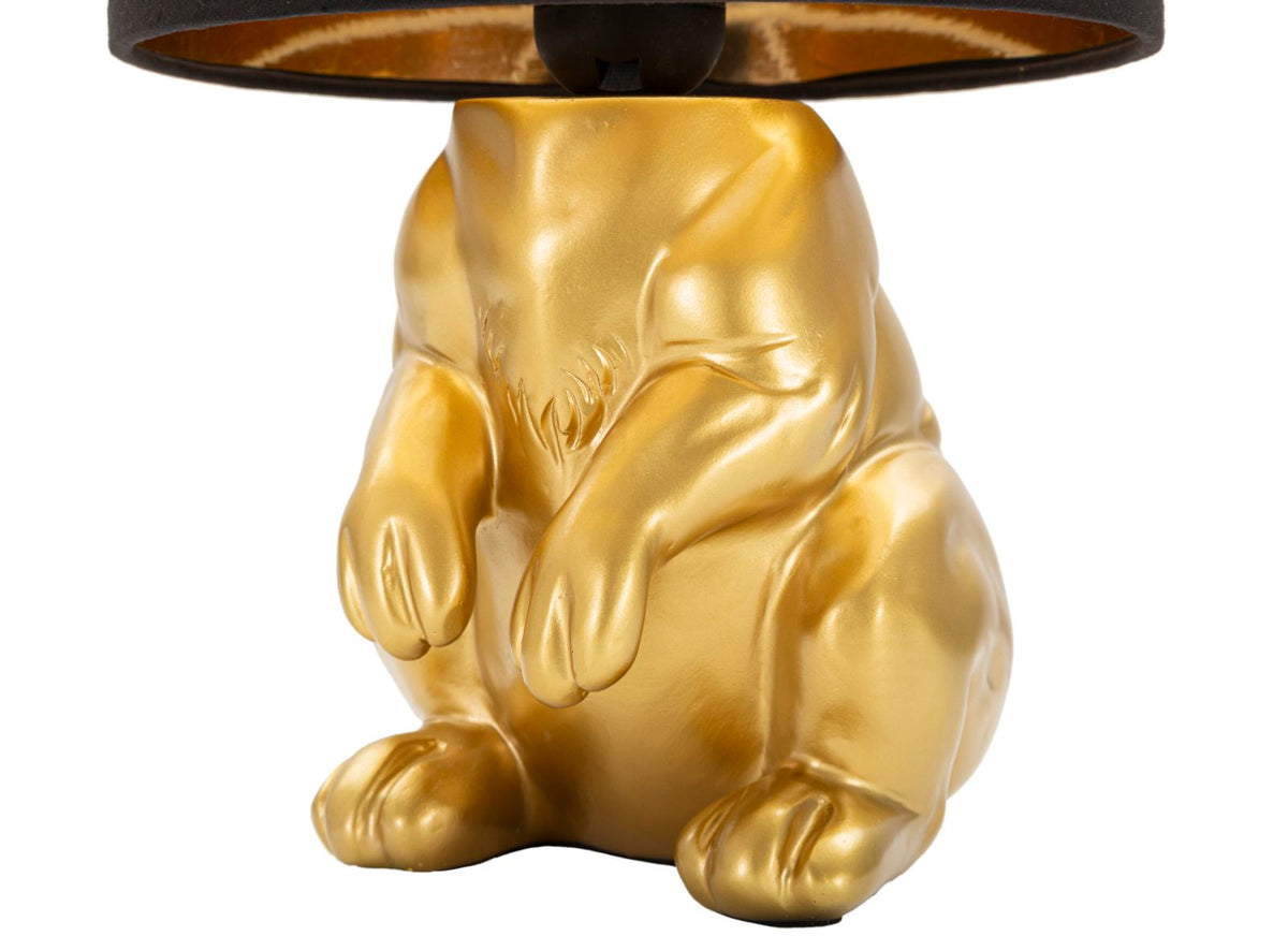 lampada_da_tavolo_coniglio_dorato_paralume_in_tessuto_nero__coniglio