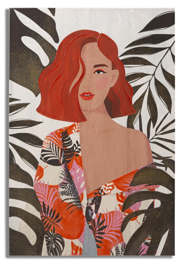 stampa_su_tela_con_figura_femminile_e_fiori_tropicali_80x120__lady_jungle