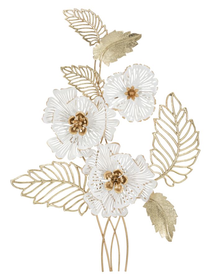 pannello_decorativo_3d_da_parete_metallo_rami_foglie_fiori__whity