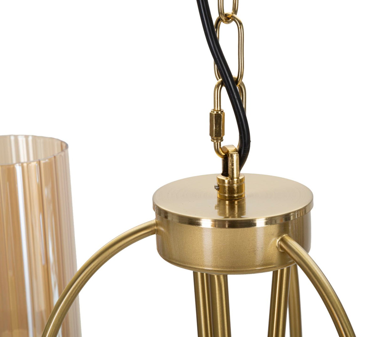 Lampadario in Metallo Dorato e Vetro 3 Luci Diametro 60 cm - VERSAILLES 3 LUCI