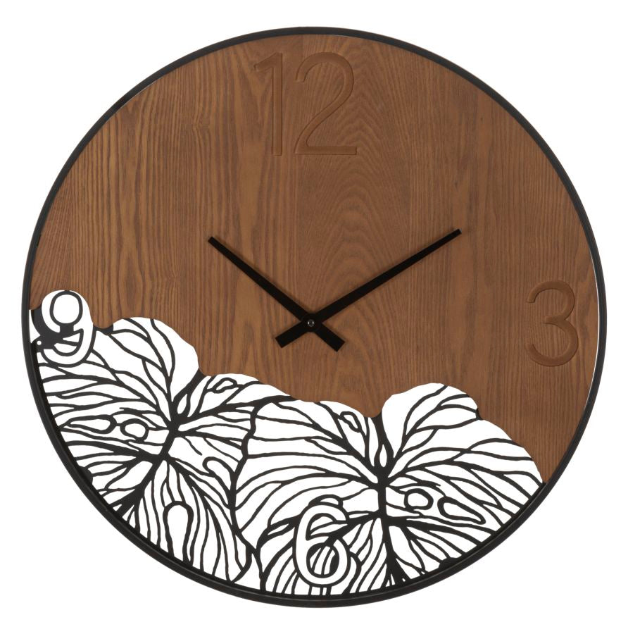 orologio_da_parete_rotondo_metallo_e_legno_foglie_tropicali_60_cm__woodleaf