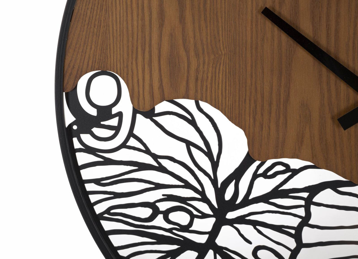 orologio_da_parete_rotondo_metallo_e_legno_foglie_tropicali_60_cm__woodleaf