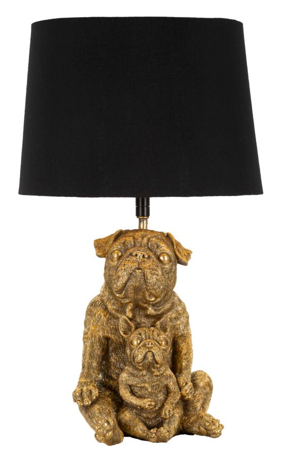 lampada_da_tavolo_cani_in_resina_dorata_con_paralume_nero__dog
