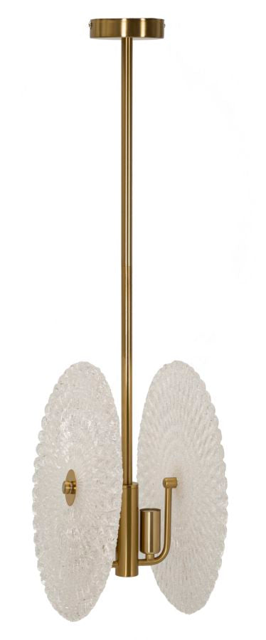 lampadario_in_metallo_dorato_con_paralumi_in_vetro_decorato__glass