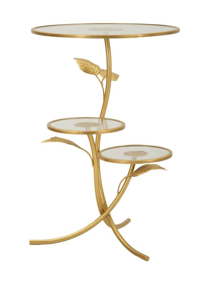 tavolino_rotondo_3_ripiani_dorato_con_motivi_foglie_54x69_cm__leaf
