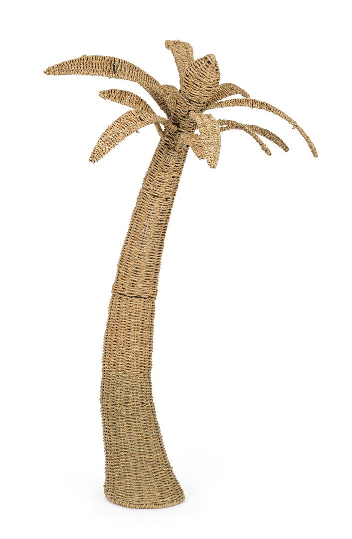 Set di 2 Palme Decorative in Fibre Vegetali Intrecciate 80x135h - SHINEY