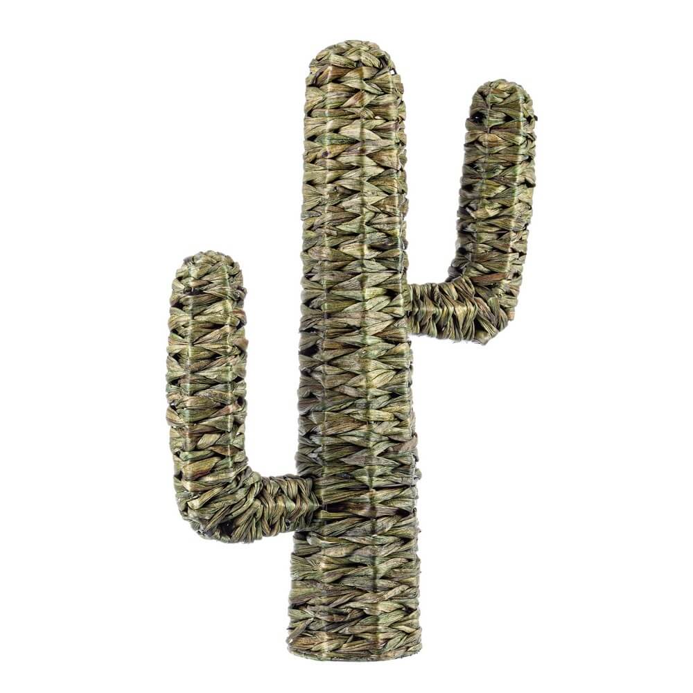 Set di 2 Cactus Decorativo Intrecciato in Fibra Naturale Verde H73 - PYRIS