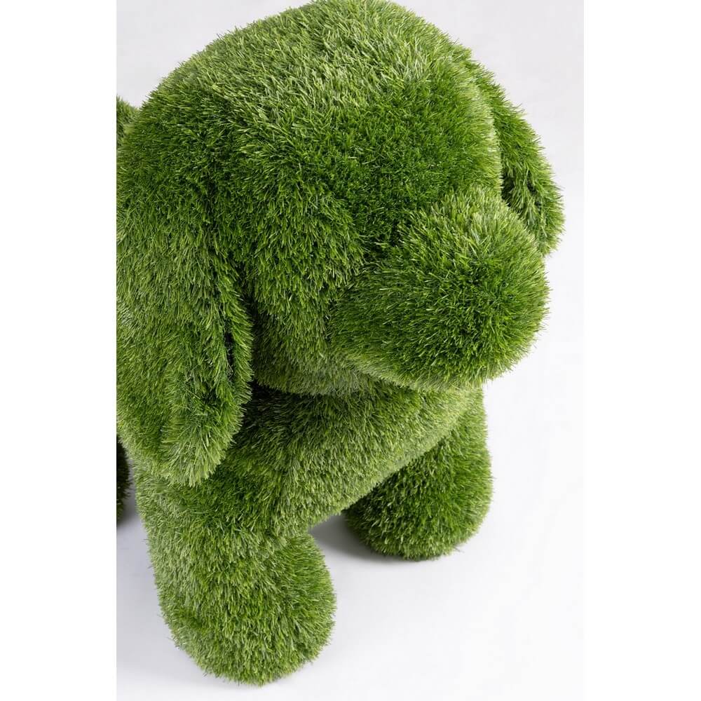 Scultura Decorativa Cane in Erba Sintetica Verde 80x73 cm - ERBA