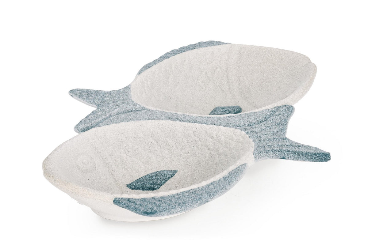 Set di 4 ciotole decorative a forma di pesce in porcellana - ORTIGIA