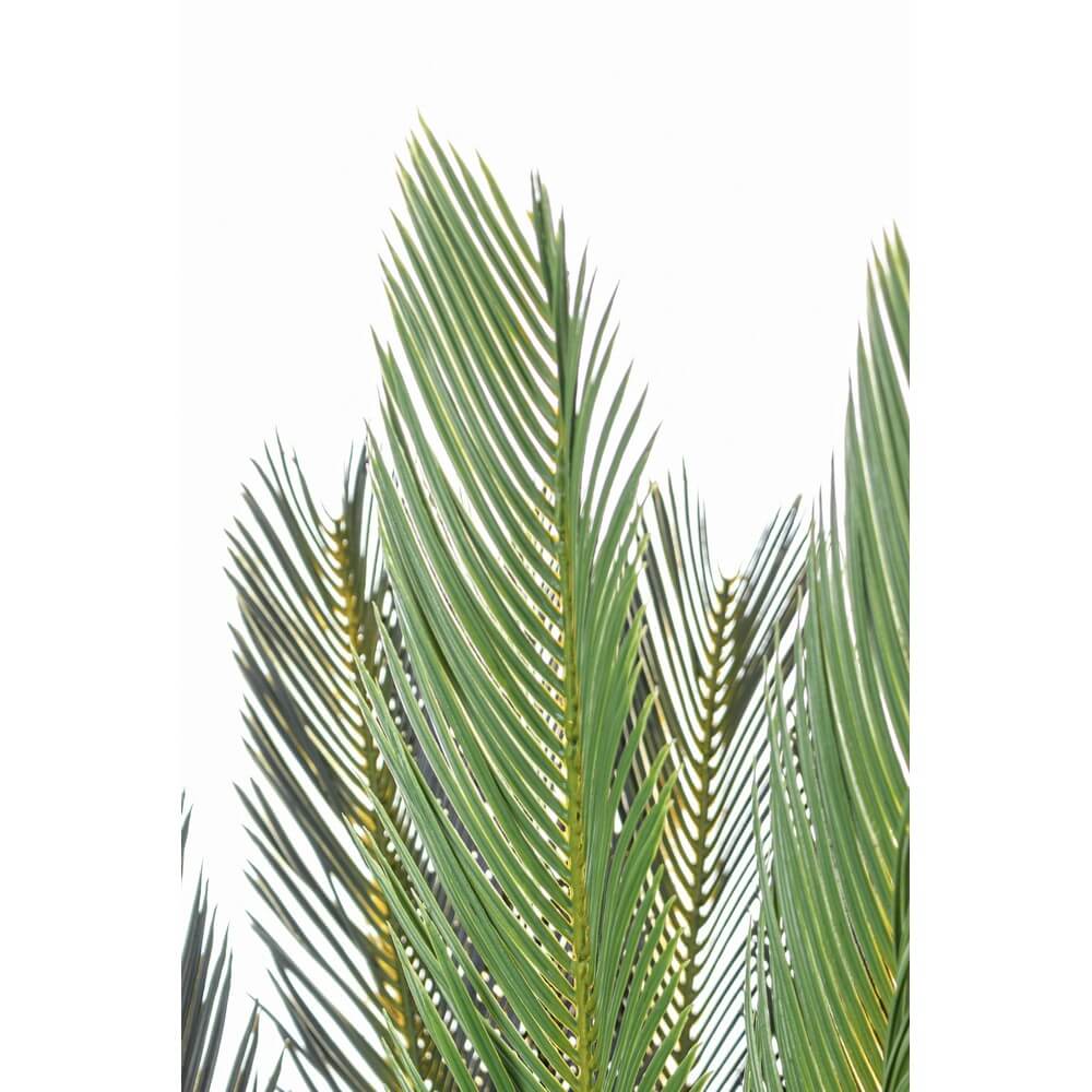 Palma Cycas Artificiale con Vaso 28 Foglie Altezza 120 cm - EDEN