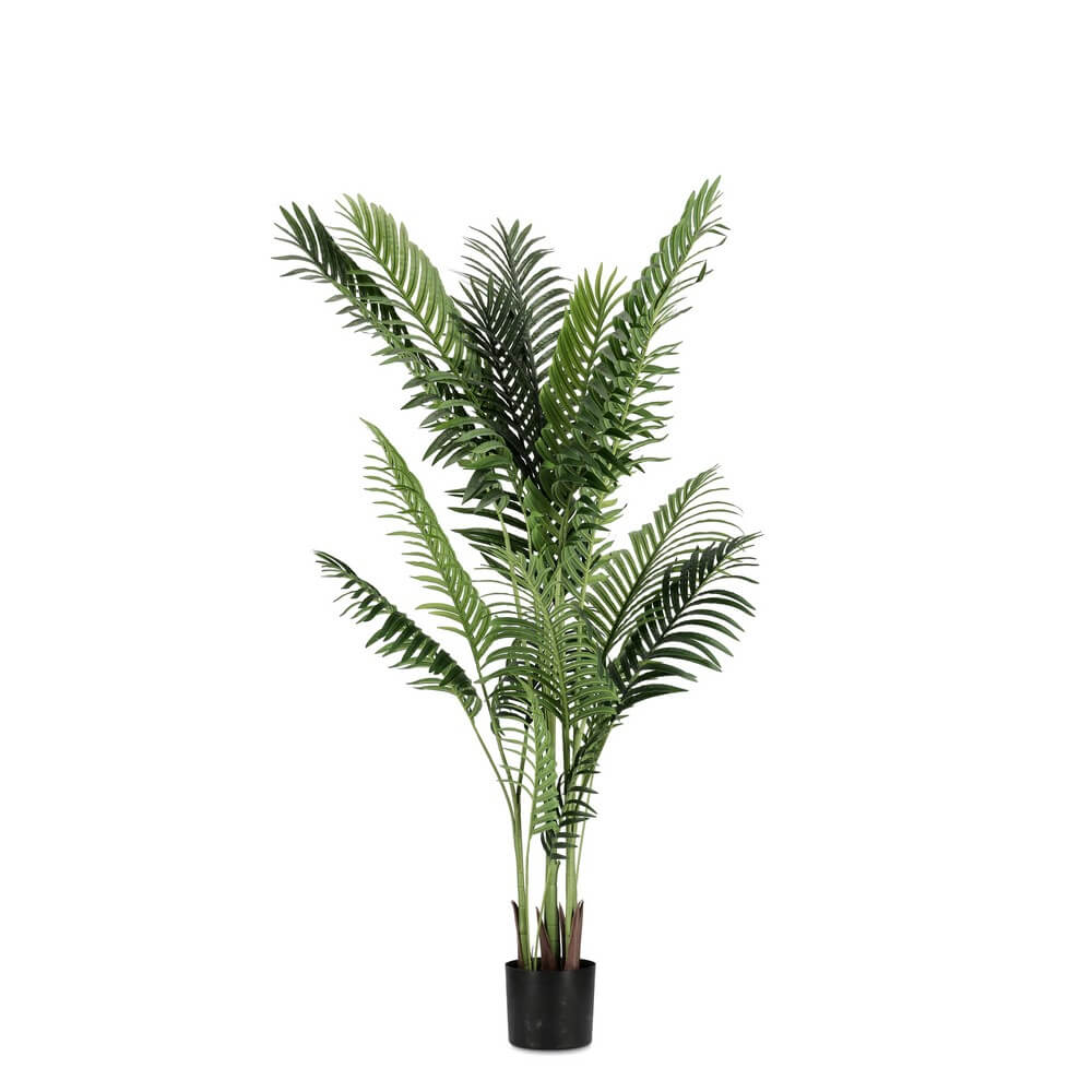 Set di 2 Palme Kenzia Artificiali con Vaso 17 Foglie H160 cm - REGALO