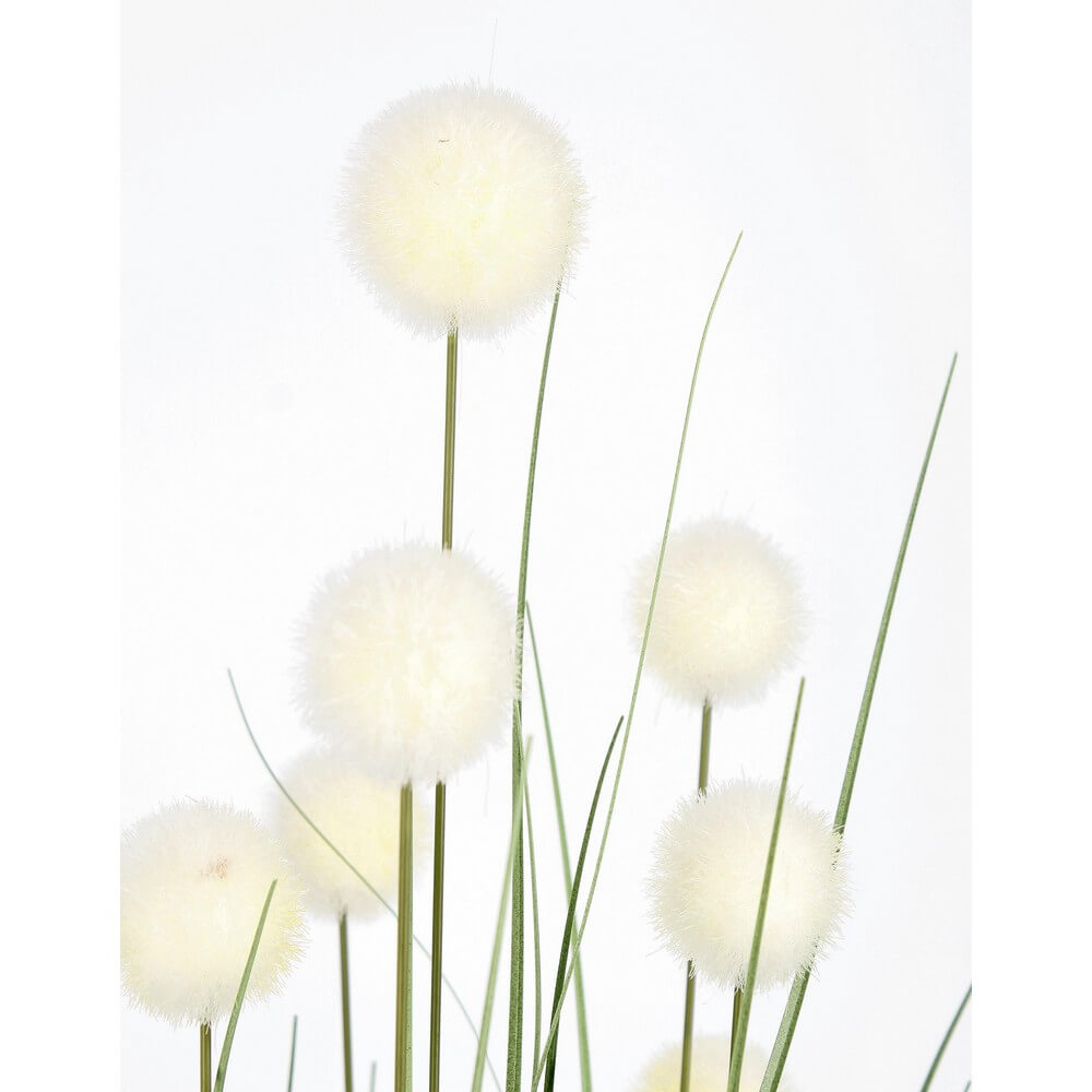 Set di 6 Piante Artificiali Eriophorum con Vaso Nero H110 cm - IMPERIALE