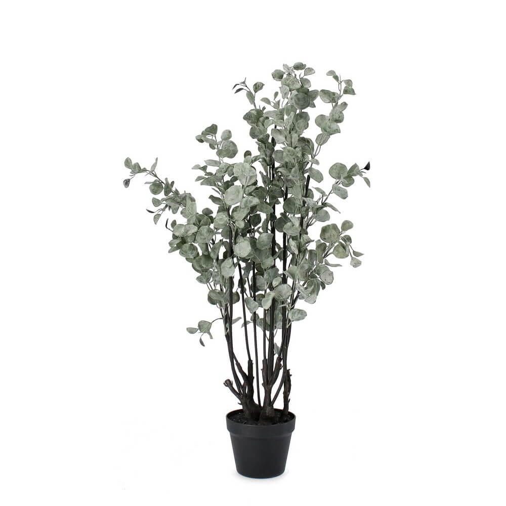 Set di 2 Piante di Eucalipto Artificiali con Vaso H110 cm - EUCALIPTO