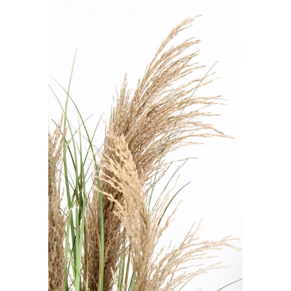 Set di 2 Piante Artificiali di Erba Pampas con Vaso H90 cm - AUSTORDERIA