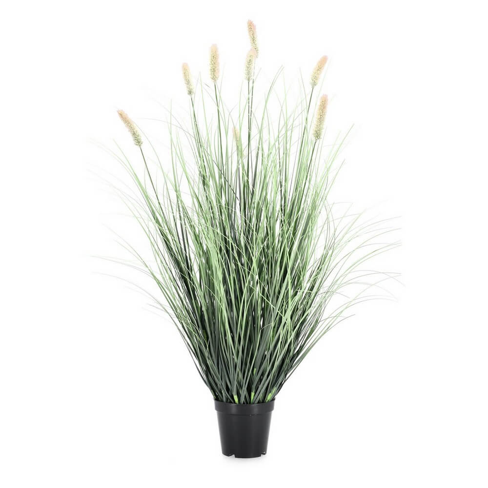 Set di 2 Piante Artificiali Pennisetum con Vaso Alte 90 cm - PENNISETUM