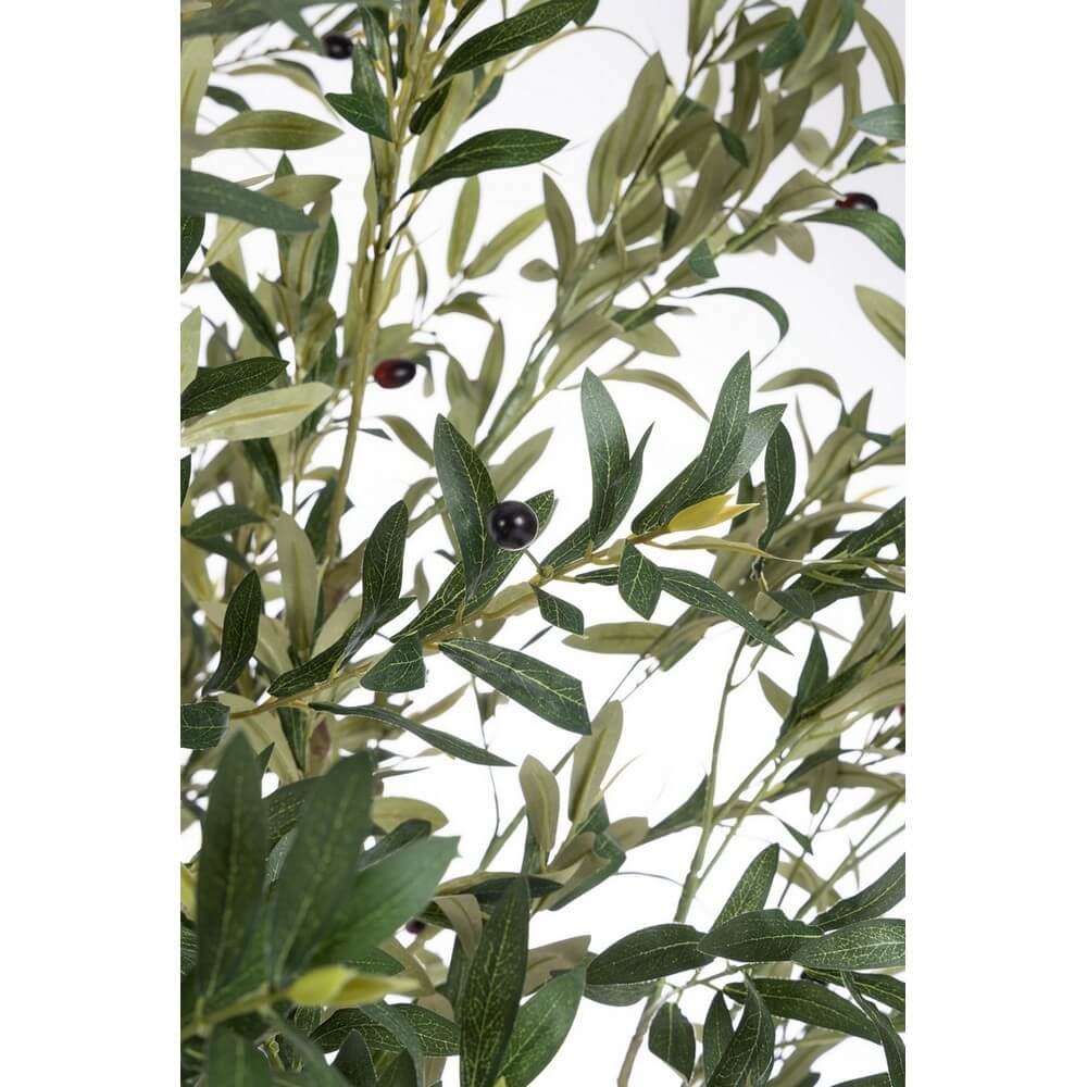 Pianta di Ulivo Artificiale con Vaso in Cemento H210 cm - ULIVO