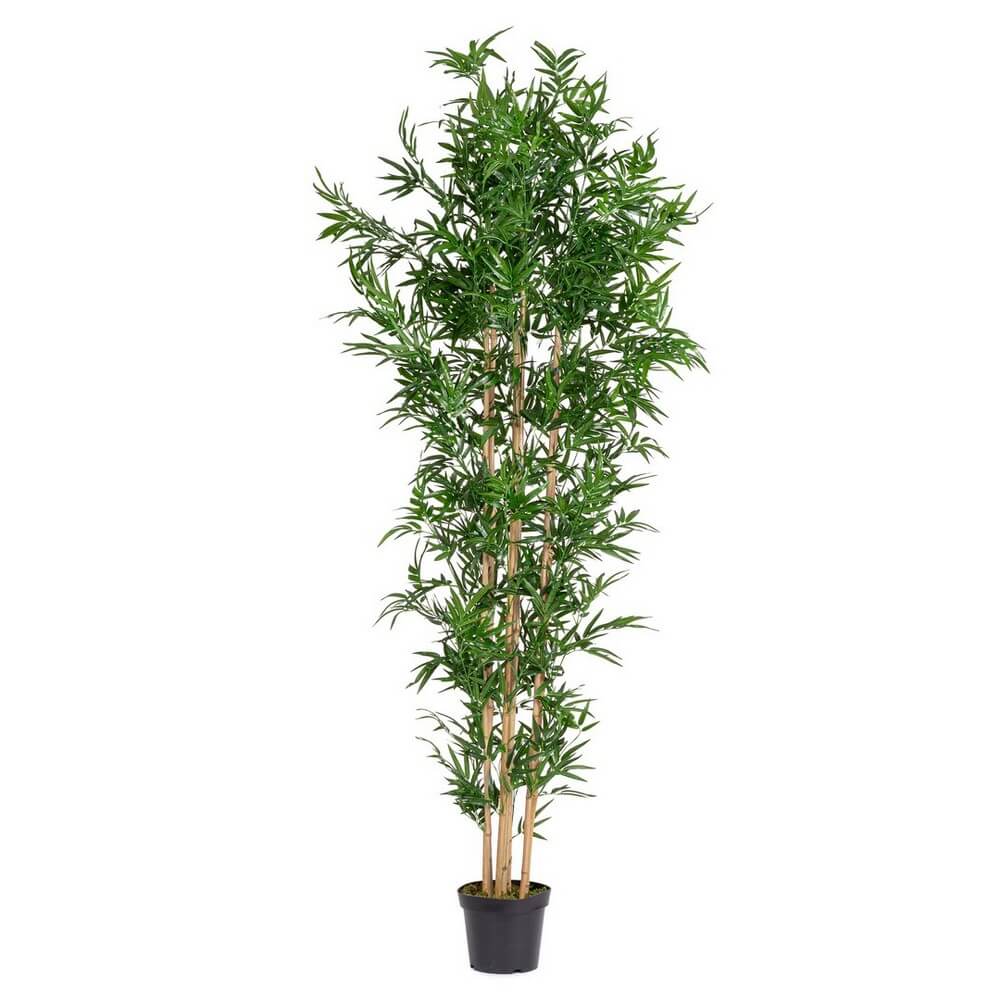Pianta di Bambù Artificiale con Vaso per Interno ed Esterno 240 cm - BAMBOO
