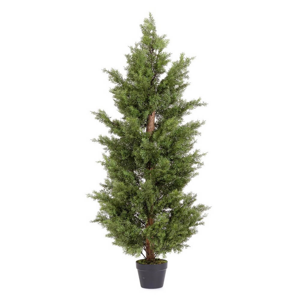 Cipresso artificiale con vaso in PE resistente ai raggi UV 150 cm - CIPRESSO