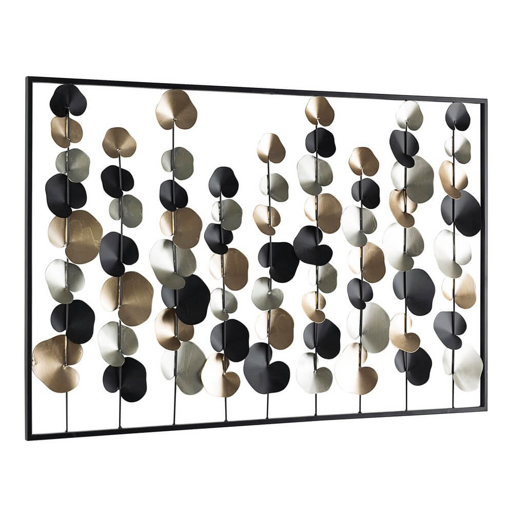 Pannello Decorativo da Parete in Acciaio con Dischi Multicolore - HERNANDEZ