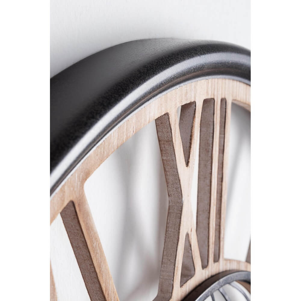 Orologio da Parete in MDF e Acciaio con Mappamondo 70 cm - REGALITÀ