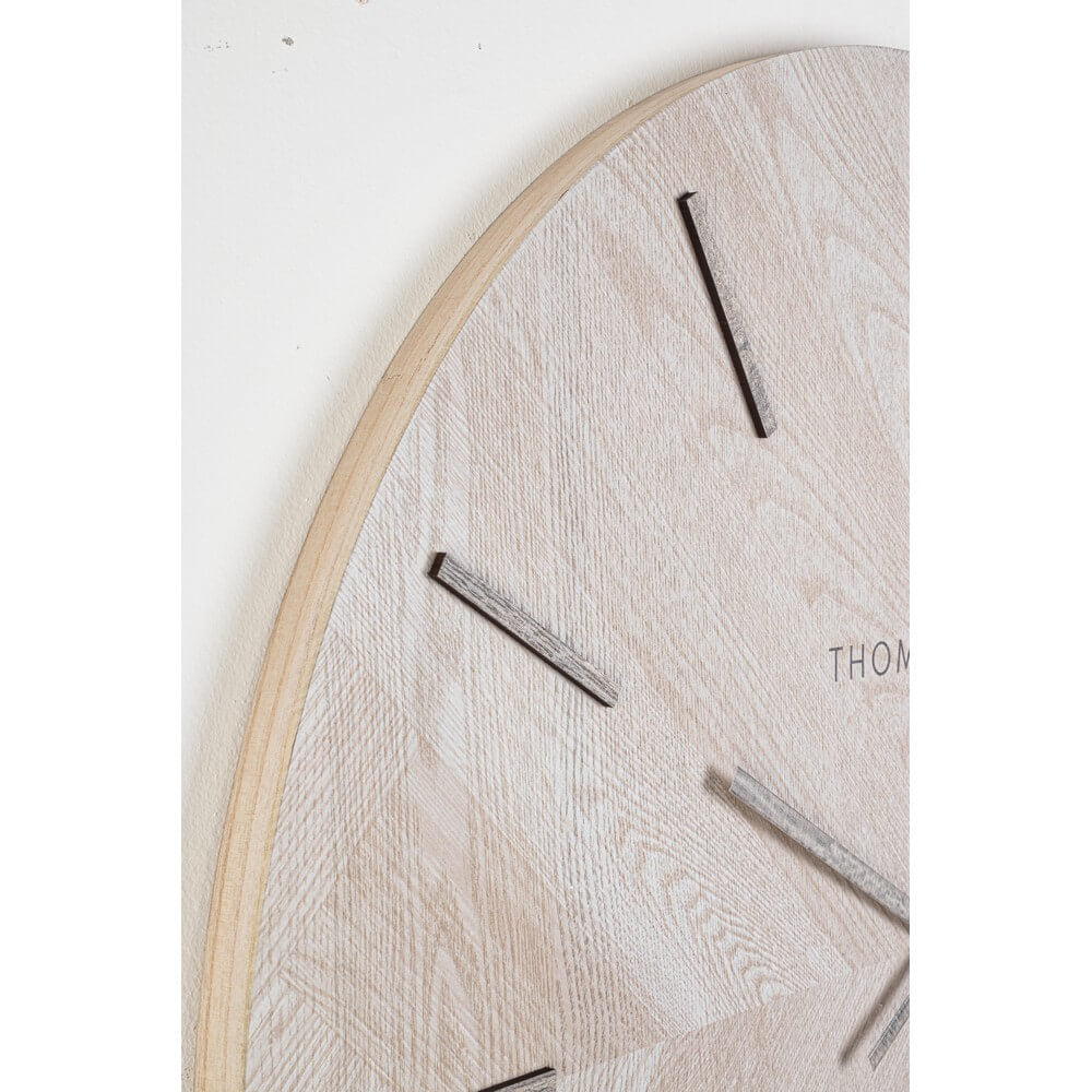 Orologio da Parete Rotondo in MDF Effetto Legno Chiaro 76 cm - EMPYREAL