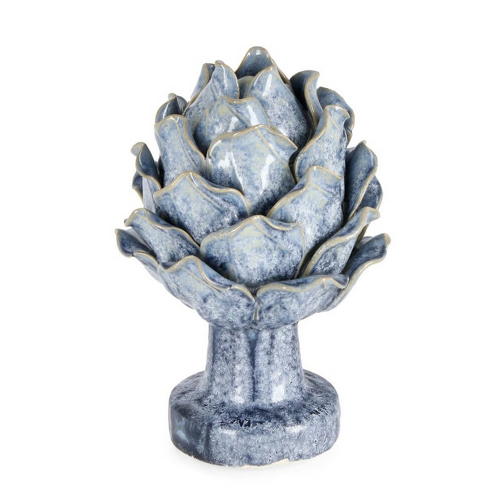 Decorazione a Pigna in Ceramica Smaltata Azzurra H19,5 cm - PIGNA